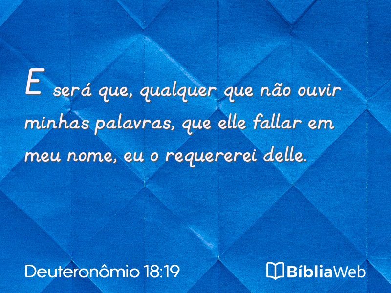 Deuteronômio 18:19 em imagem para compartilhar