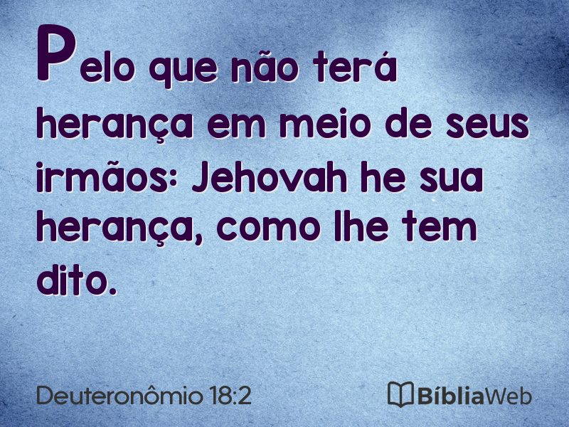 Deuteronômio 18:2 em imagem para compartilhar