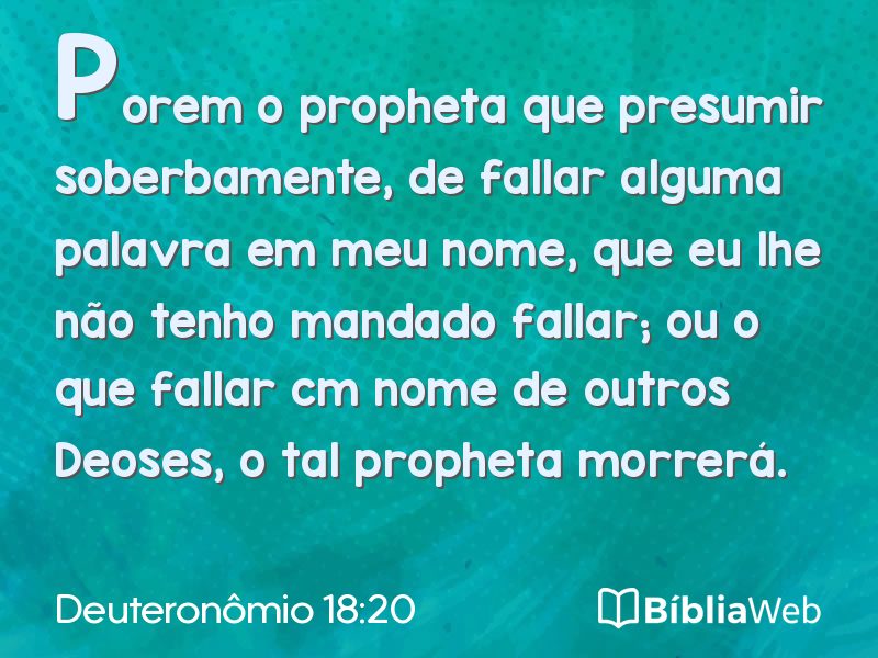 Deuteronômio 18:20 em imagem para compartilhar