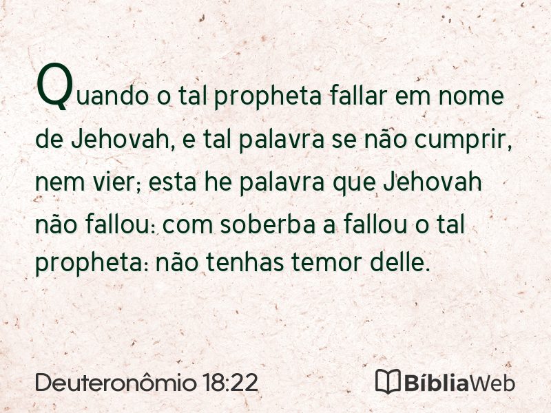 Deuteronômio 18:22 em imagem para compartilhar