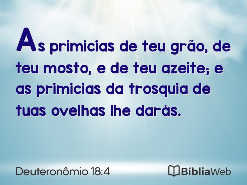 Deuteronômio 18:4 em imagem para compartilhar