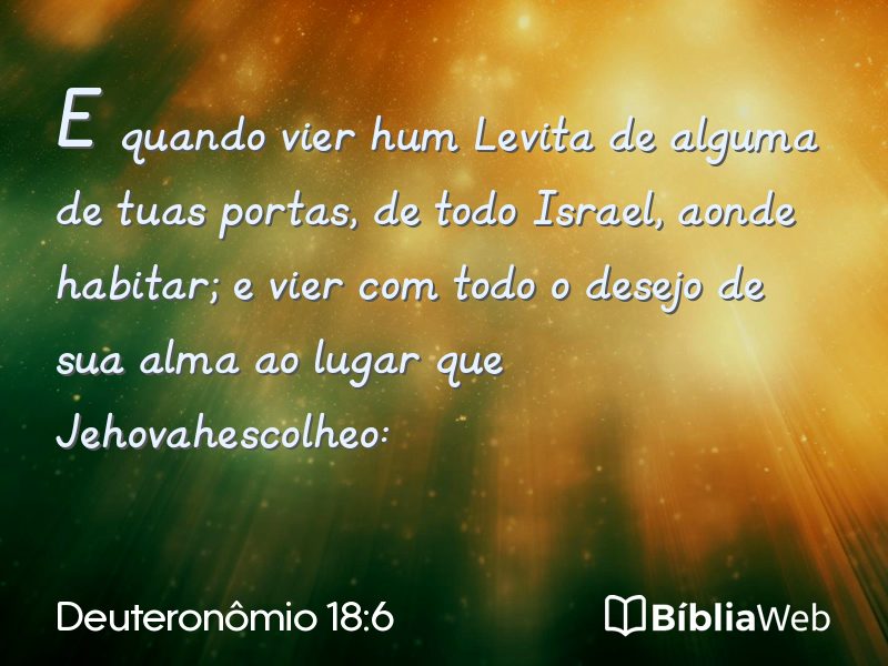 Deuteronômio 18:6 em imagem para compartilhar