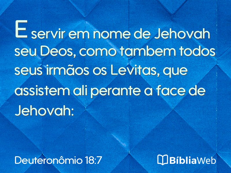 Deuteronômio 18:7 em imagem para compartilhar