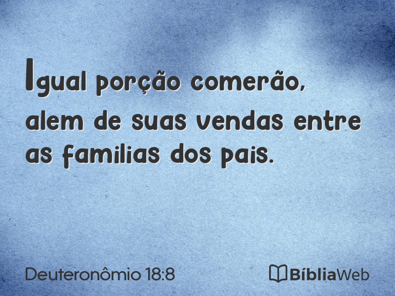Deuteronômio 18:8 em imagem para compartilhar