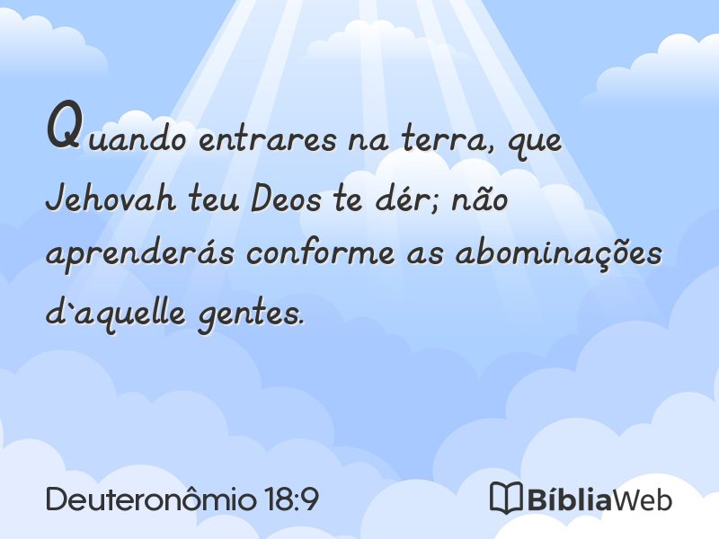 Deuteronômio 18:9 em imagem para compartilhar