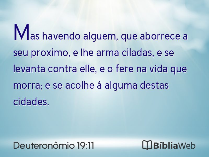 Deuteronômio 19:11 em imagem para compartilhar