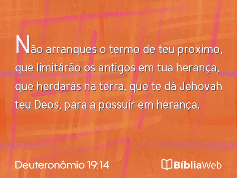 Deuteronômio 19:14 em imagem para compartilhar