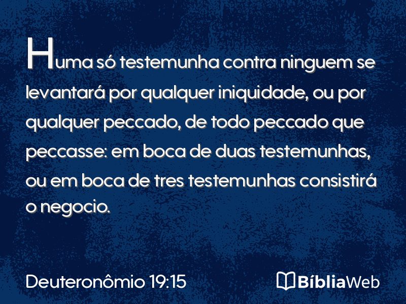 Deuteronômio 19:15 em imagem para compartilhar