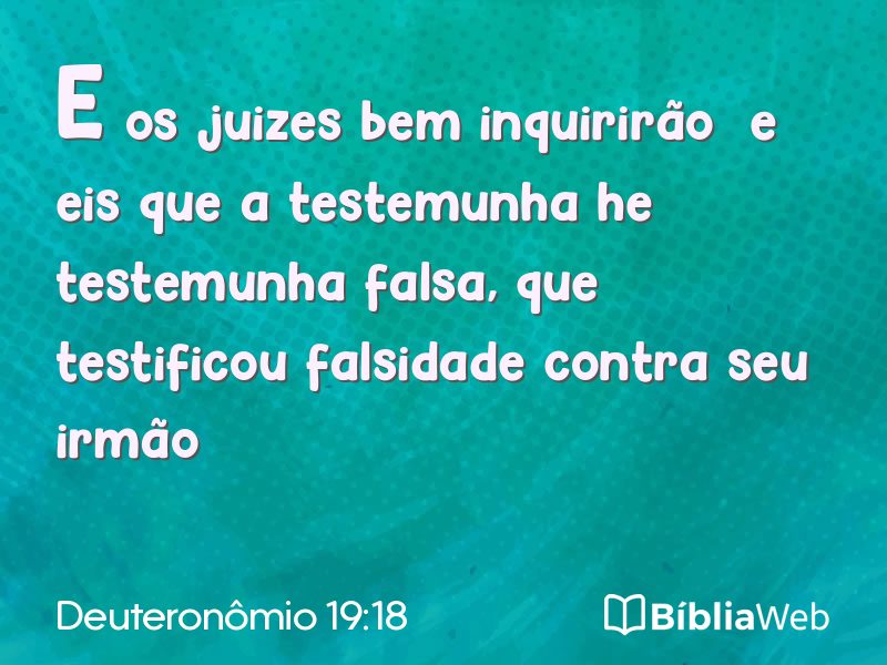 Deuteronômio 19:18 em imagem para compartilhar