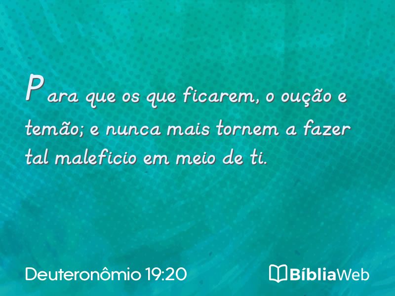 Deuteronômio 19:20 em imagem para compartilhar