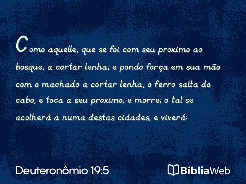 Deuteronômio 19:5 em imagem para compartilhar
