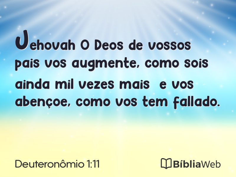Deuteronômio 1:11 em imagem para compartilhar
