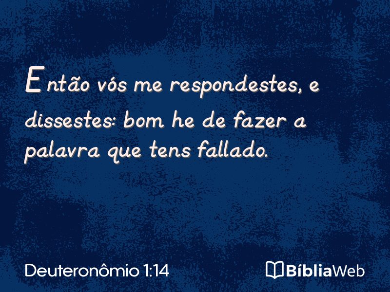 Deuteronômio 1:14 em imagem para compartilhar