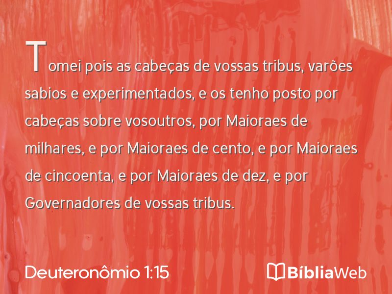 Deuteronômio 1:15 em imagem para compartilhar