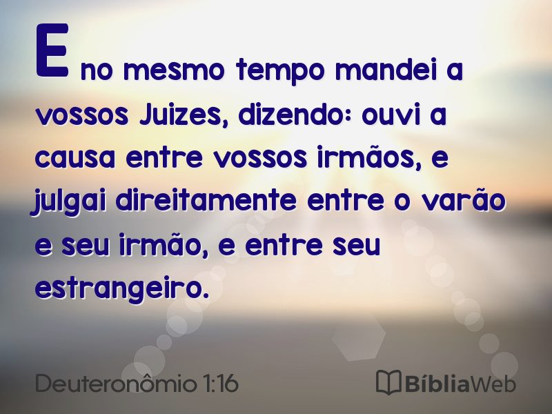 Deuteronômio 1:16 em imagem para compartilhar