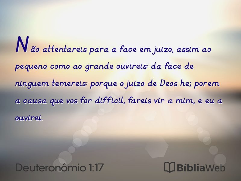 Deuteronômio 1:17 em imagem para compartilhar