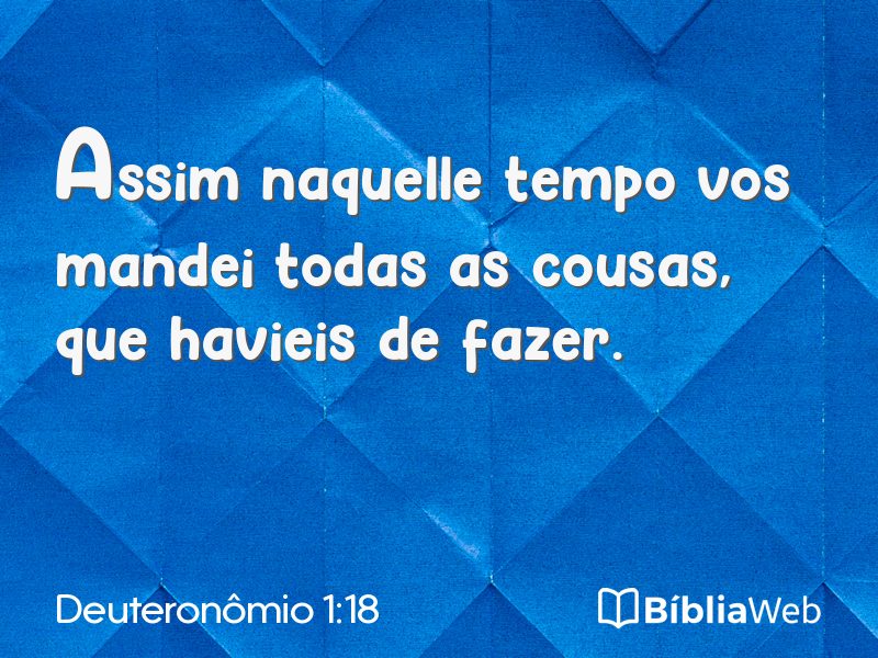 Deuteronômio 1:18 em imagem para compartilhar