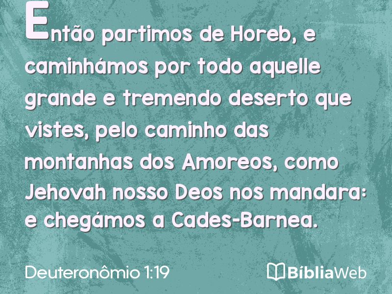 Deuteronômio 1:19 em imagem para compartilhar