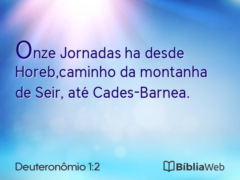 Deuteronômio 1:2 em imagem para compartilhar
