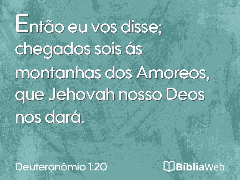Deuteronômio 1:20 em imagem para compartilhar