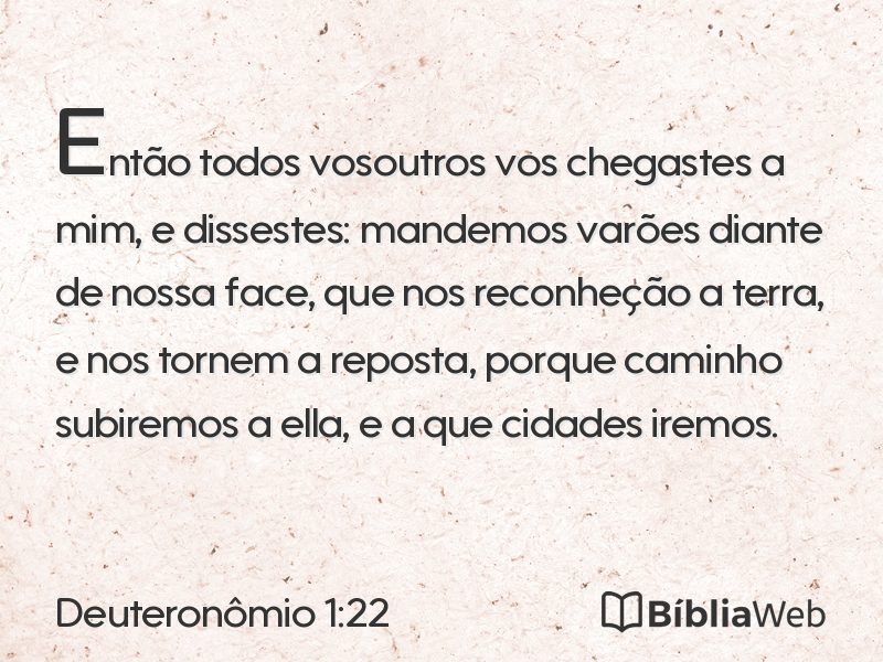 Deuteronômio 1:22 em imagem para compartilhar