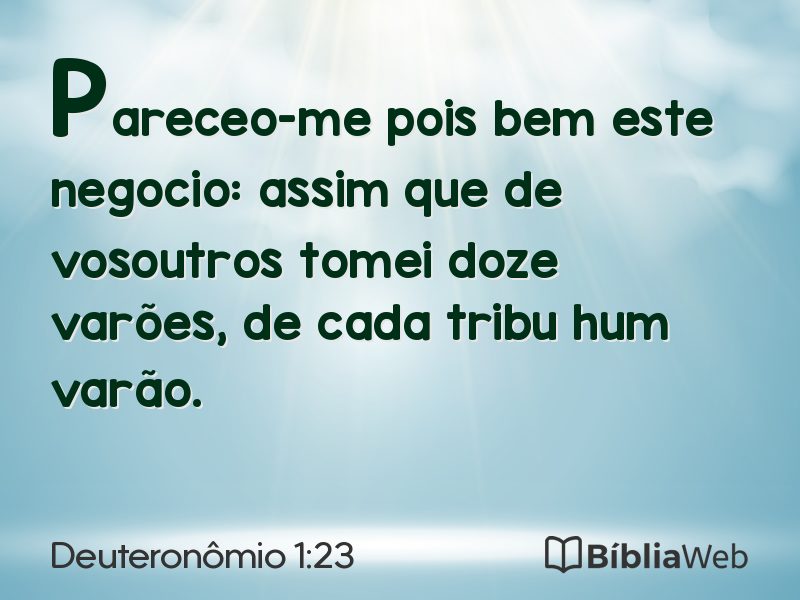 Deuteronômio 1:23 em imagem para compartilhar