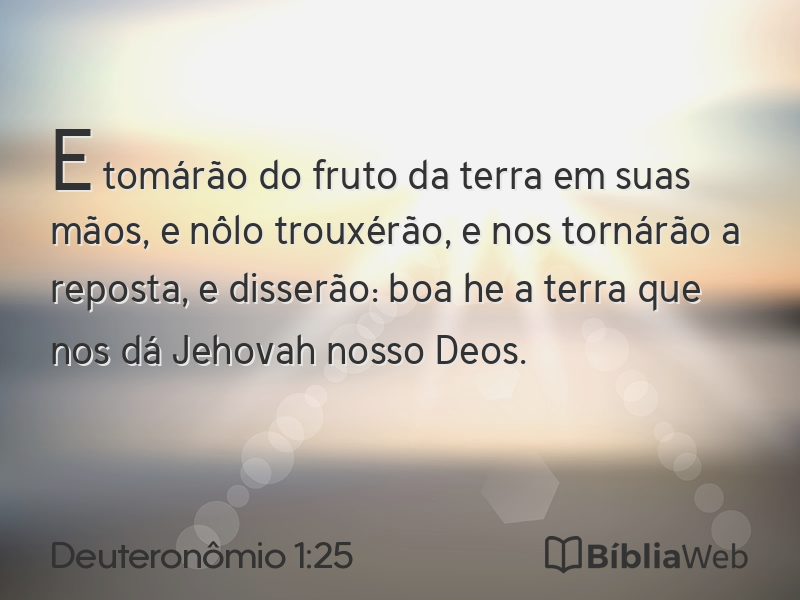 Deuteronômio 1:25 em imagem para compartilhar