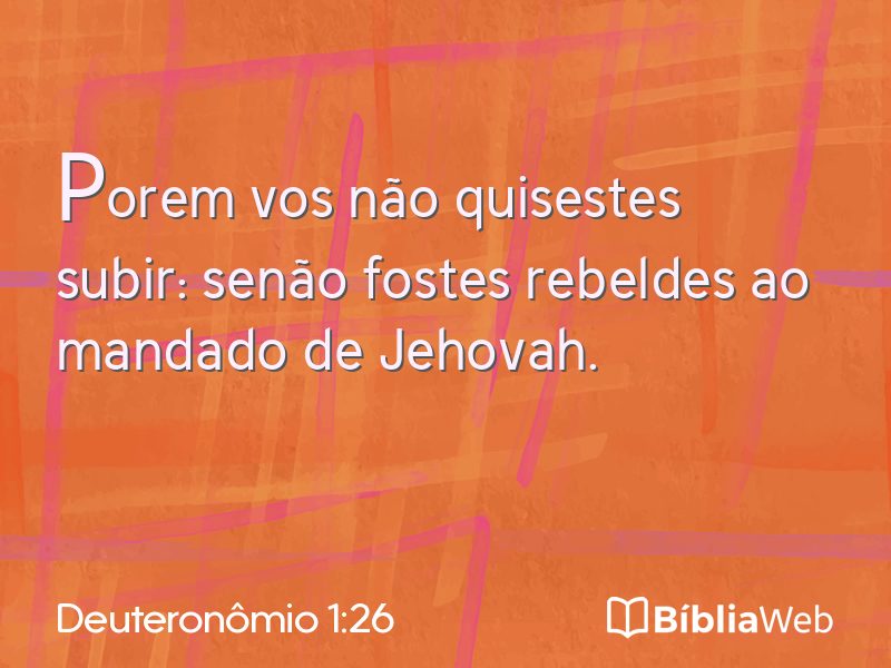 Deuteronômio 1:26 em imagem para compartilhar