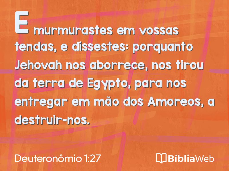Deuteronômio 1:27 em imagem para compartilhar