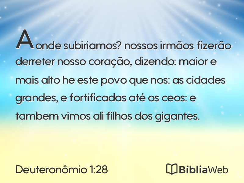 Deuteronômio 1:28 em imagem para compartilhar