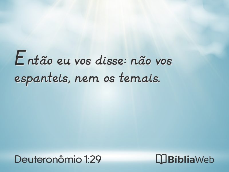 Deuteronômio 1:29 em imagem para compartilhar