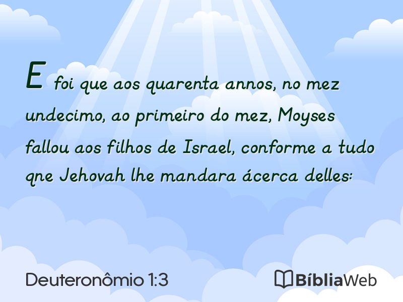 Deuteronômio 1:3 em imagem para compartilhar