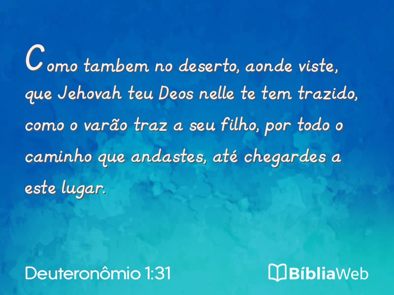 Deuteronômio 1:31 em imagem para compartilhar