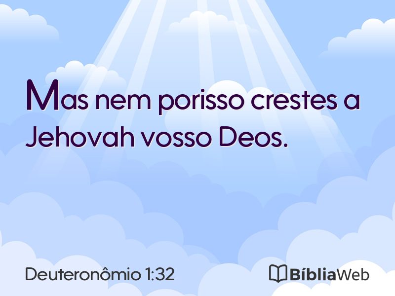 Deuteronômio 1:32 em imagem para compartilhar