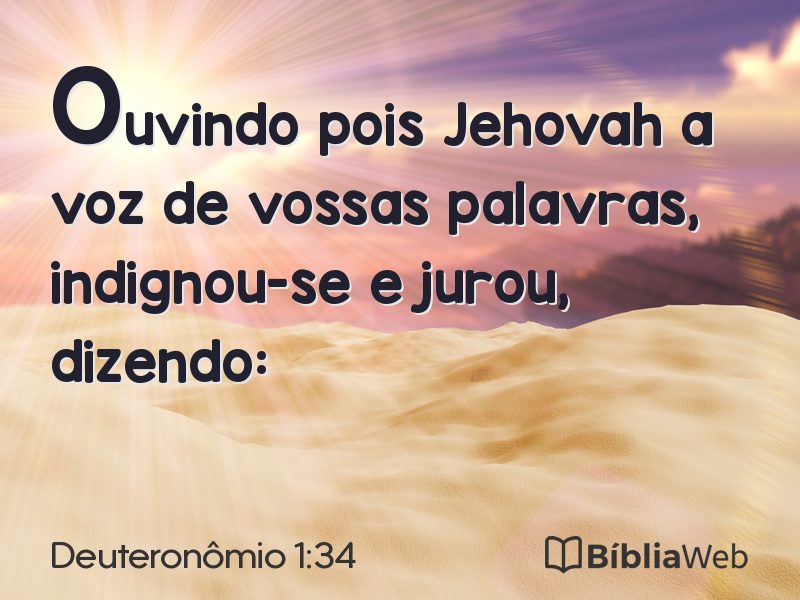 Deuteronômio 1:34 em imagem para compartilhar