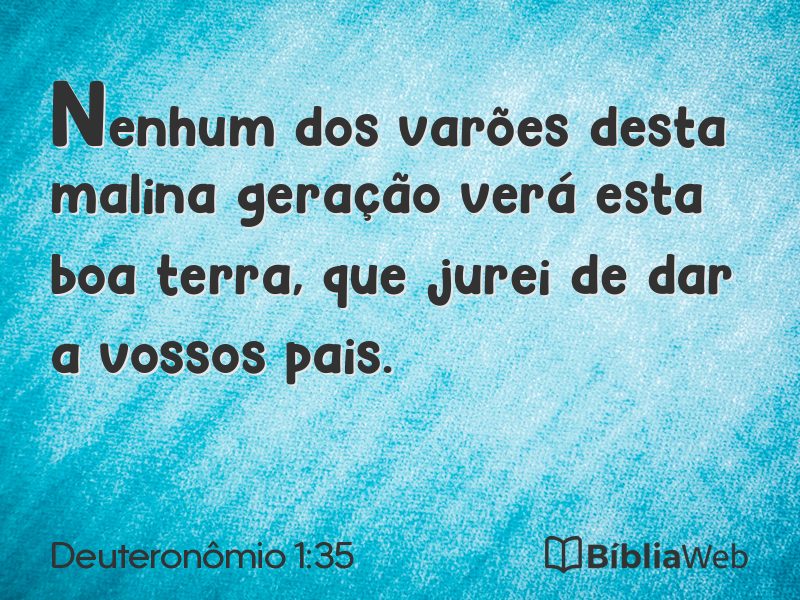 Deuteronômio 1:35 em imagem para compartilhar