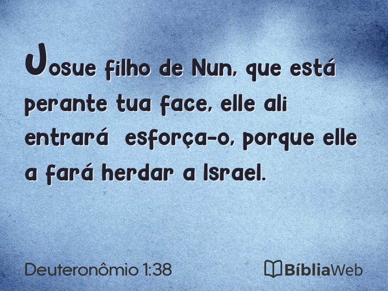 Deuteronômio 1:38 em imagem para compartilhar