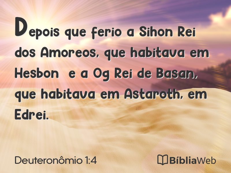Deuteronômio 1:4 em imagem para compartilhar