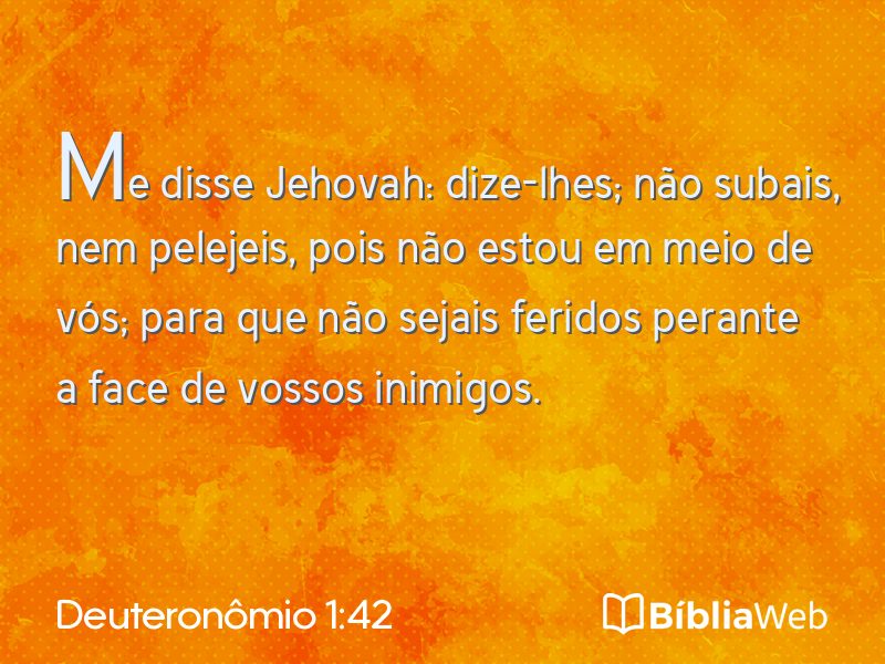 Deuteronômio 1:42 em imagem para compartilhar