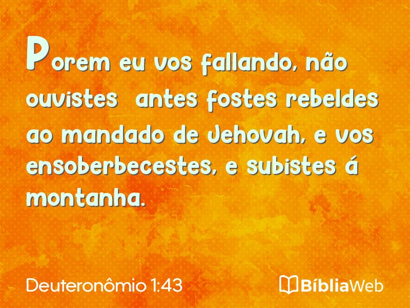 Deuteronômio 1:43 em imagem para compartilhar