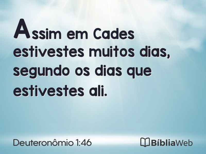 Deuteronômio 1:46 em imagem para compartilhar