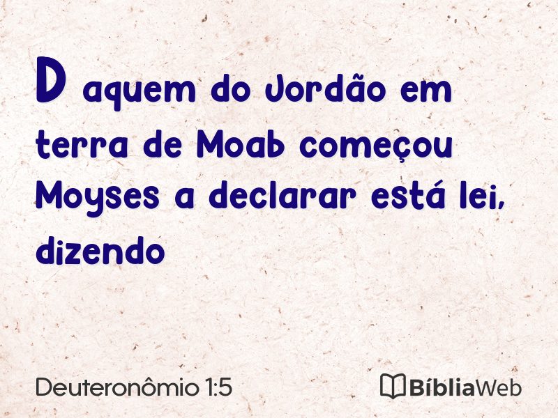 Deuteronômio 1:5 em imagem para compartilhar