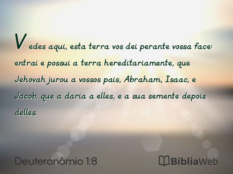 Deuteronômio 1:8 em imagem para compartilhar