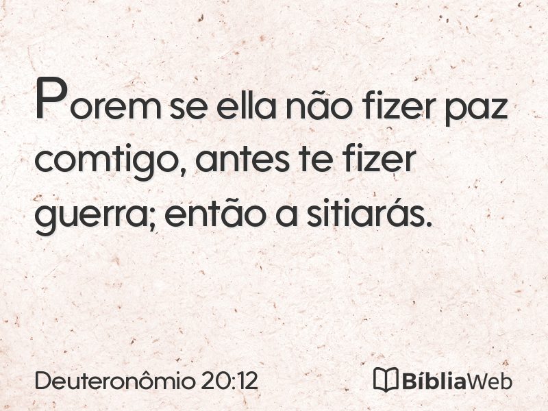 Deuteronômio 20:12 em imagem para compartilhar