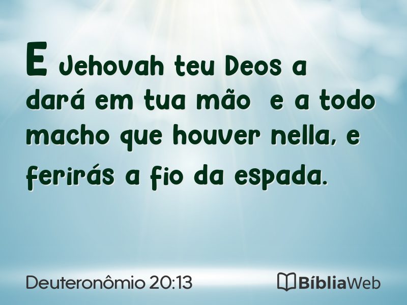 Deuteronômio 20:13 em imagem para compartilhar