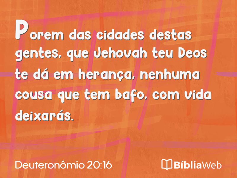 Deuteronômio 20:16 em imagem para compartilhar