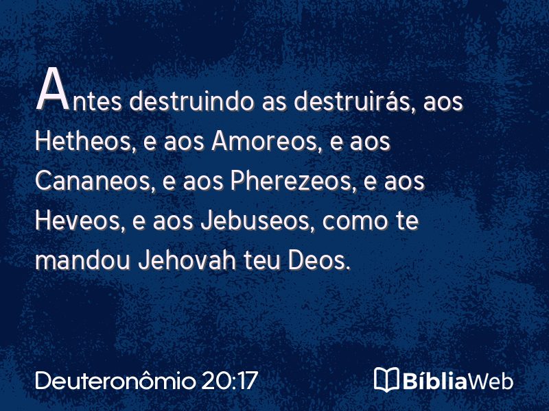 Deuteronômio 20:17 em imagem para compartilhar