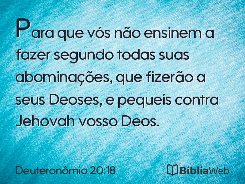 Deuteronômio 20:18 em imagem para compartilhar