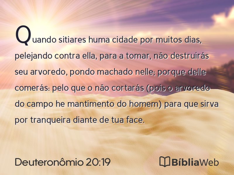 Deuteronômio 20:19 em imagem para compartilhar