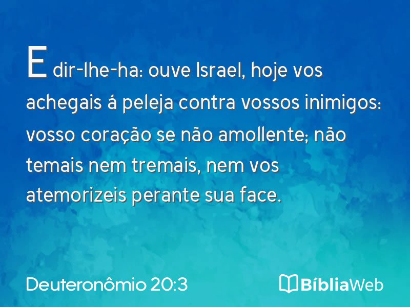 Deuteronômio 20:3 em imagem para compartilhar